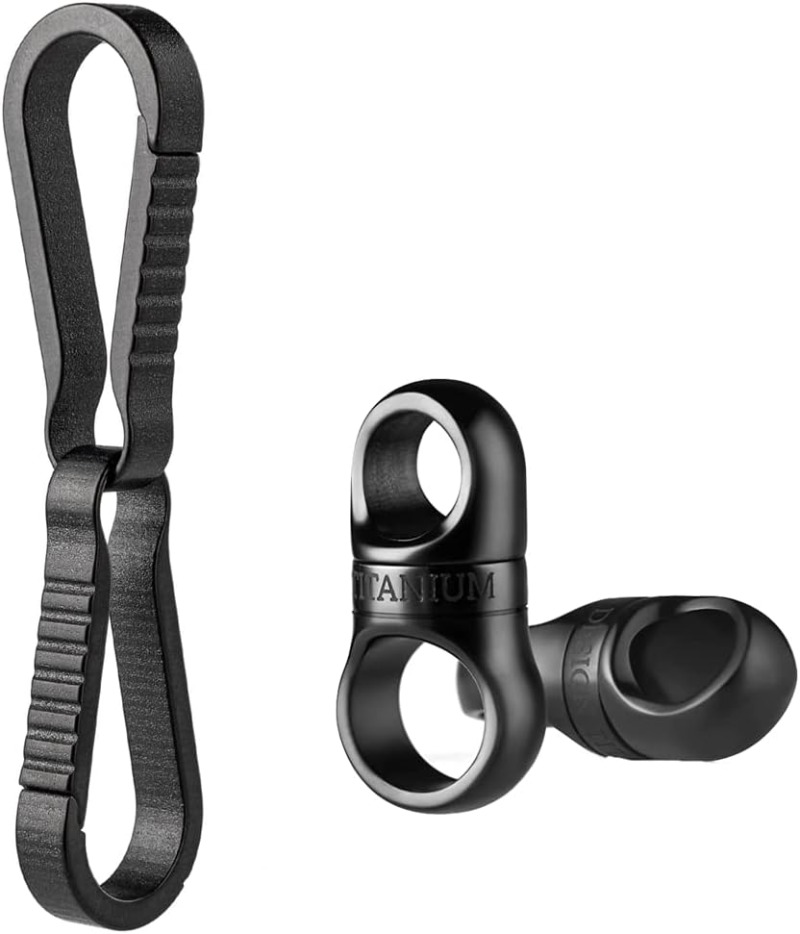 Edc Carry Clip - Conector de llavero giratorio de titanio