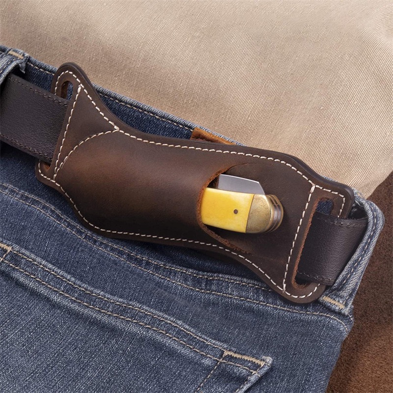 Funda/Bolsa de Cuero Genuino p - Edc Carry Knife reseña y precio